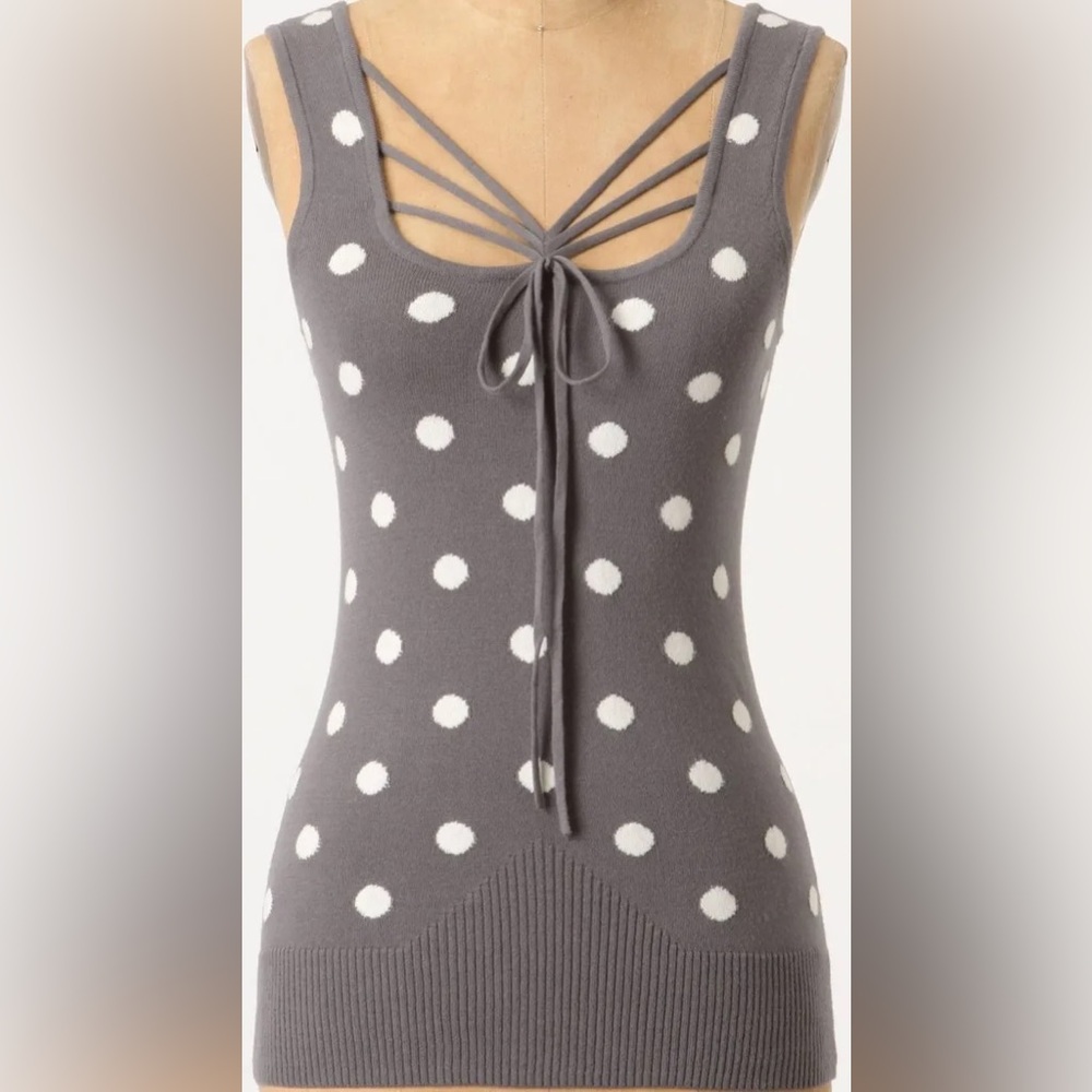 Anthropologie Polka Dot Sweater Tank 💕